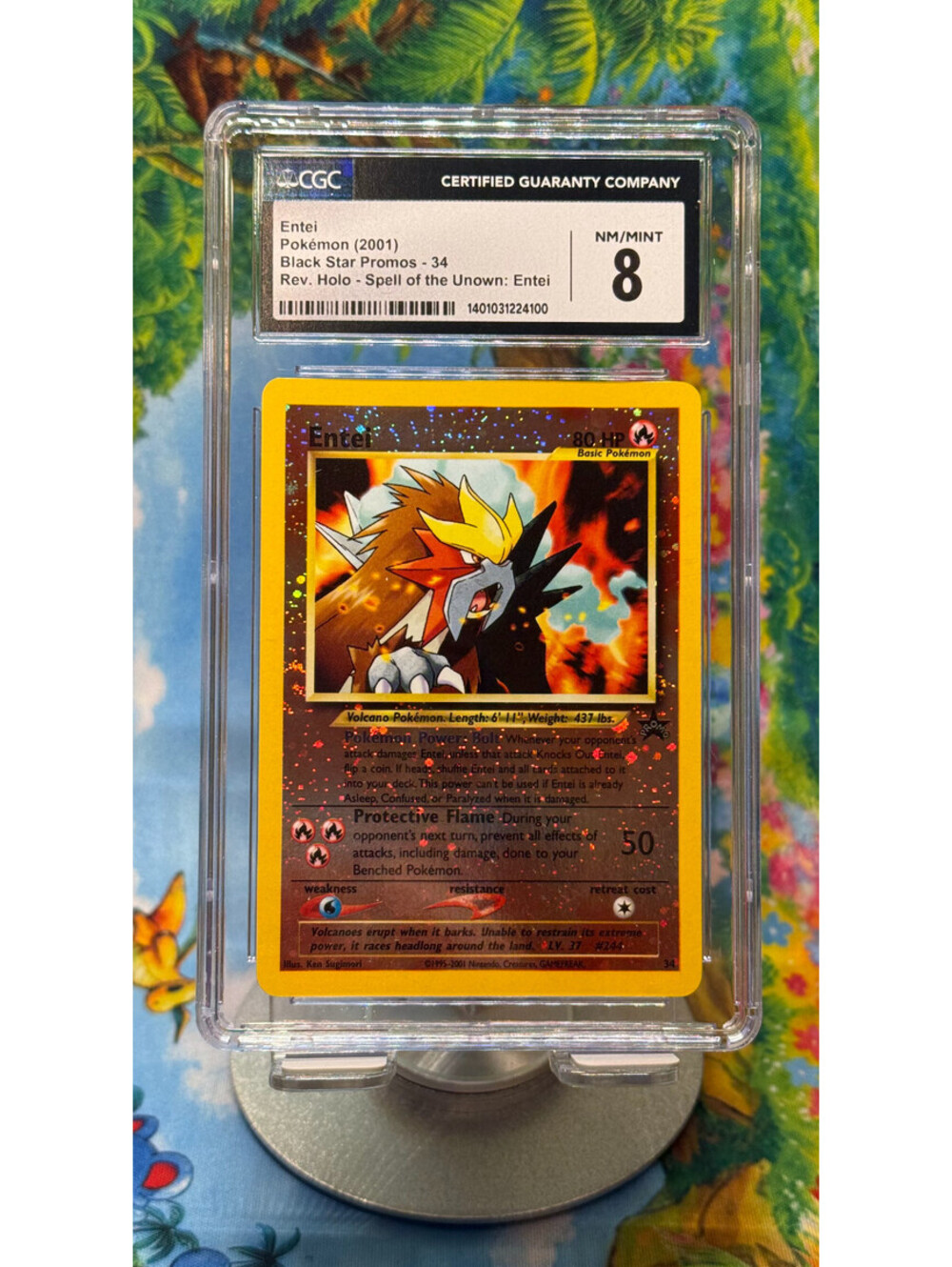 Entei Black Star Promos No. 34 2001 English CGC 8